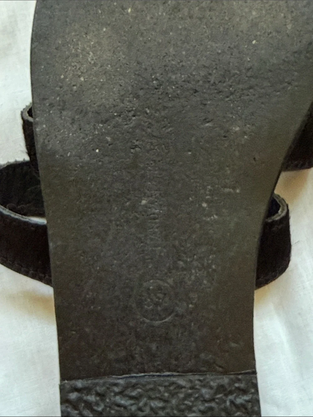 Ancient Greek Sandals black pony hair slides size 37